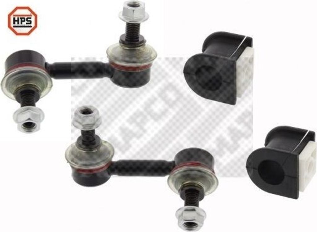 MAPCO 53561HPS Stabilisatorlager Reparatursatz für TOYOTA Avensis Kombi (T22) Vorne 24mm Gummilager
