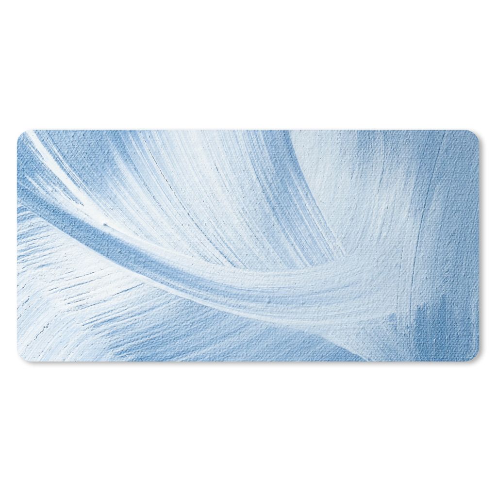 MuchoWow Mauspad Mousepad Acrylfarbe - Blau - Design 60x30 cm - Mousepads - Maus Mat - Pad - Mausunterlage - Nachhaltig