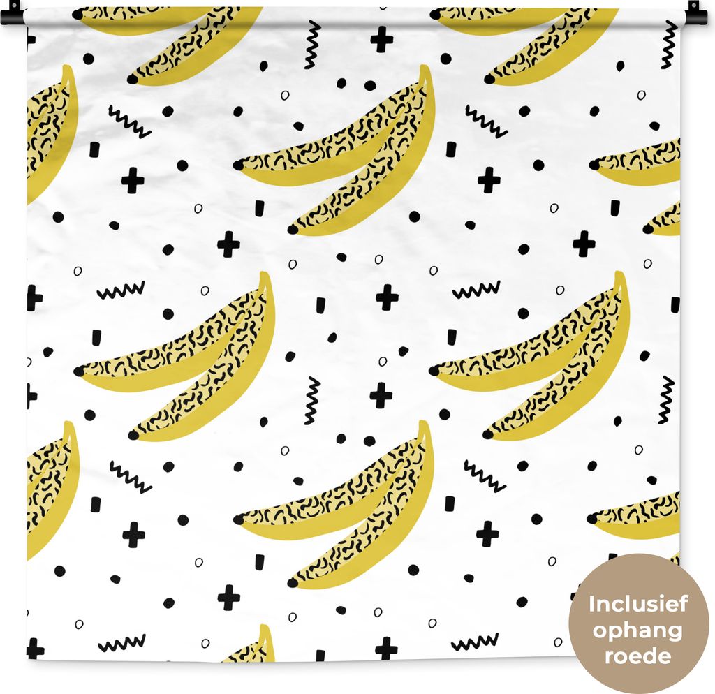 MuchoWow® Wandteppich Wandbehang Sommer - Design - Bananen Produktbild 