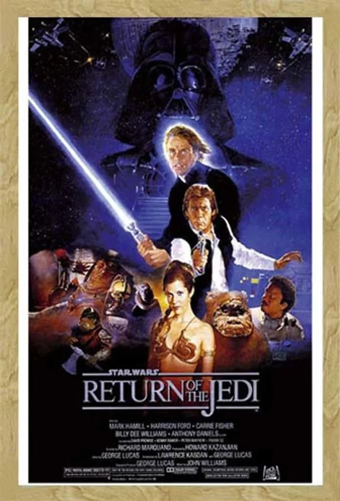 Décoration Murale Star Wars Poster Encadré pour Bureau ou Salon 61x91cm