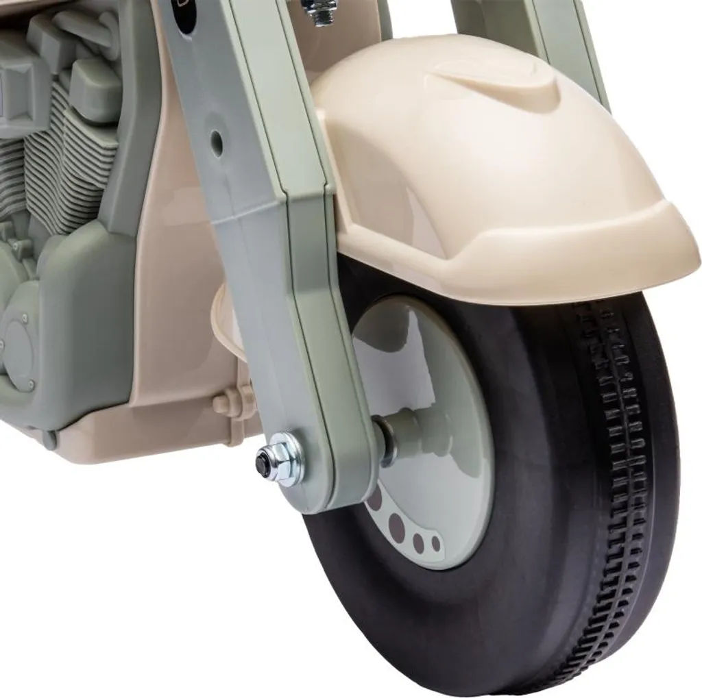 Porteur moto pour enfant 2 à 5 ans avec bulles et sons, coloris crème