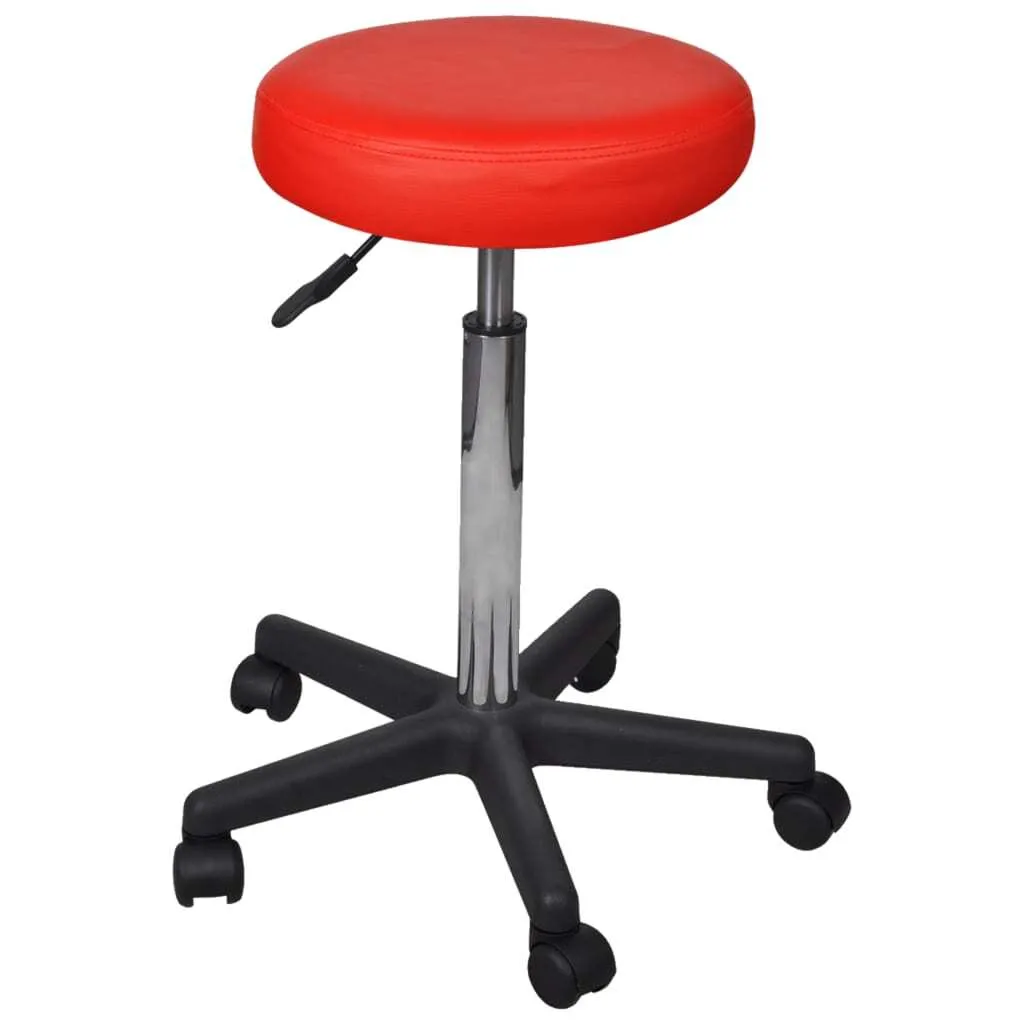 Sgabelli Ufficio Rossi in Similpelle 2 pz - Design Contemporaneo 84cm