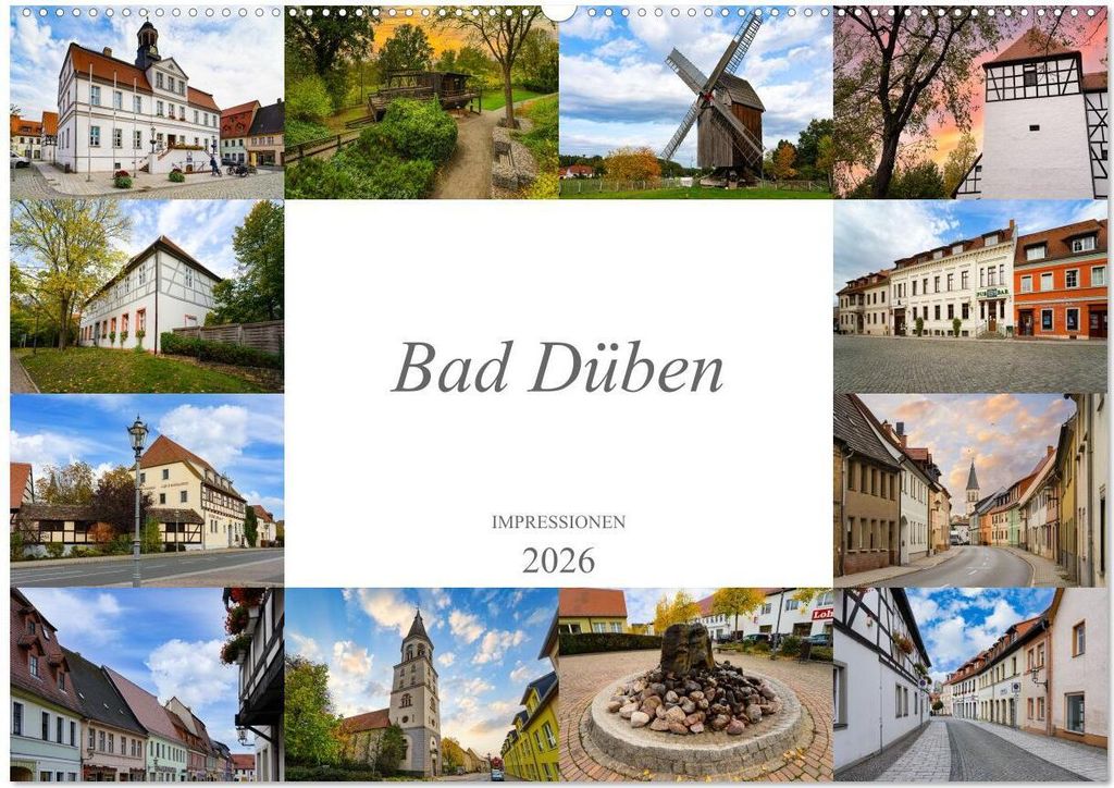 Bad Düben Impressionen (Wandkalender 2026 DIN A2 quer), CALVENDO Monatskalender