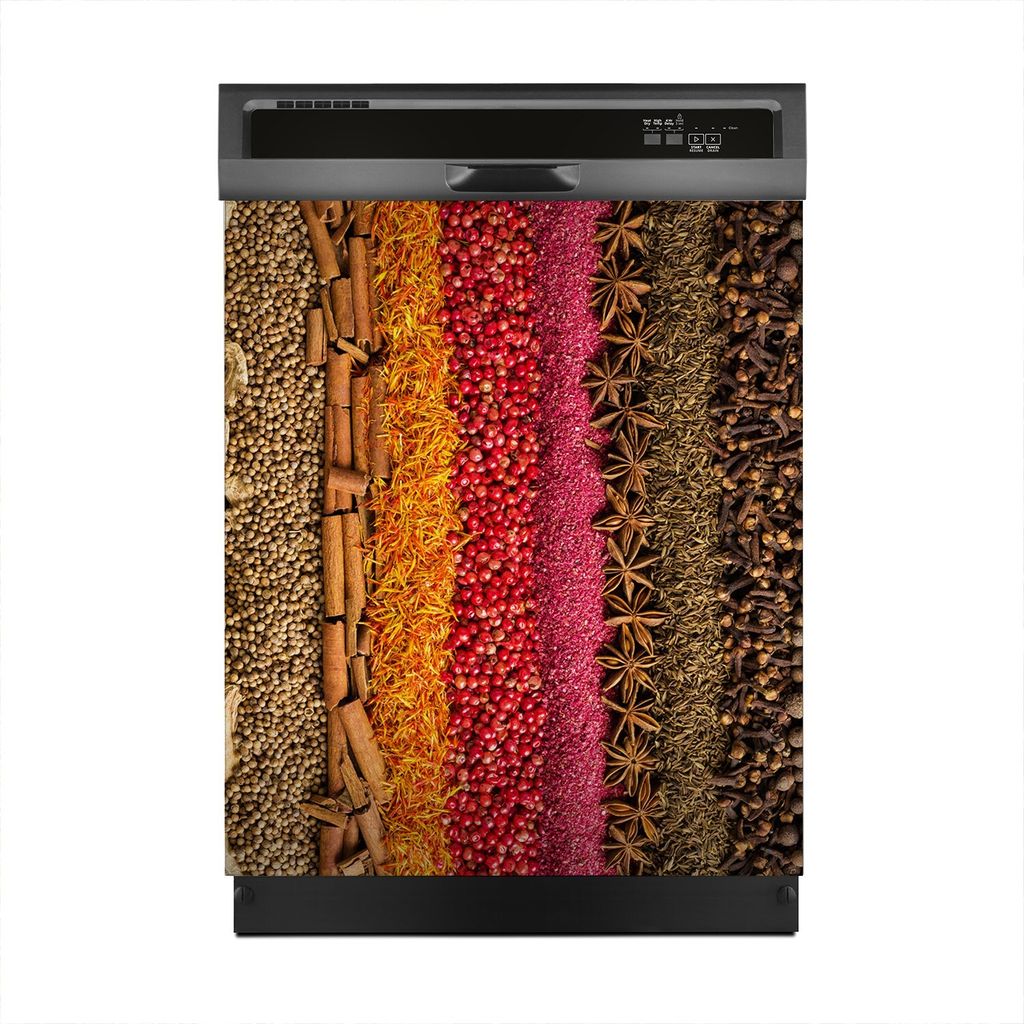 Aufkleber sticker 60x70 cm Dekorative folie Spülmaschine - Gewürze Gemüse