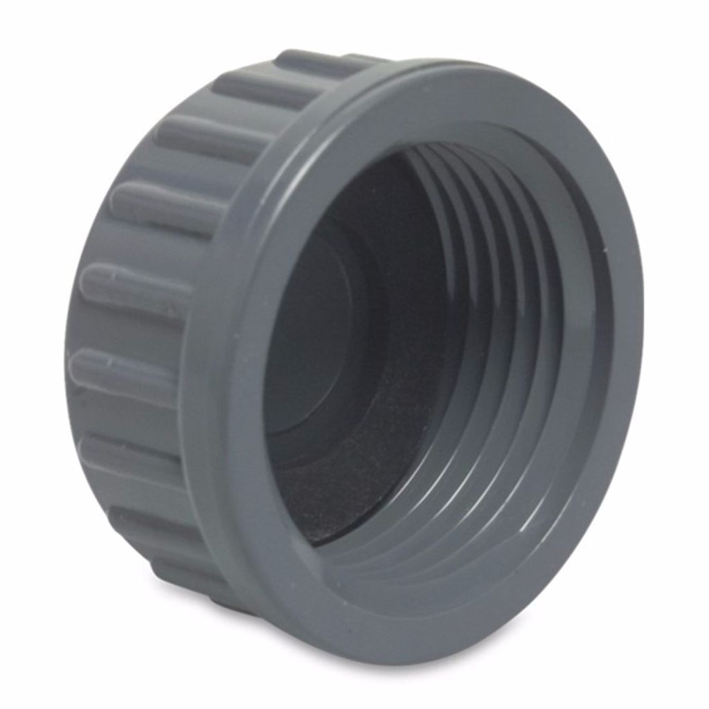 Profec Gewindekappe PVC-U, 3/4 Zoll IG, 10 bar, grau Produktbild 
