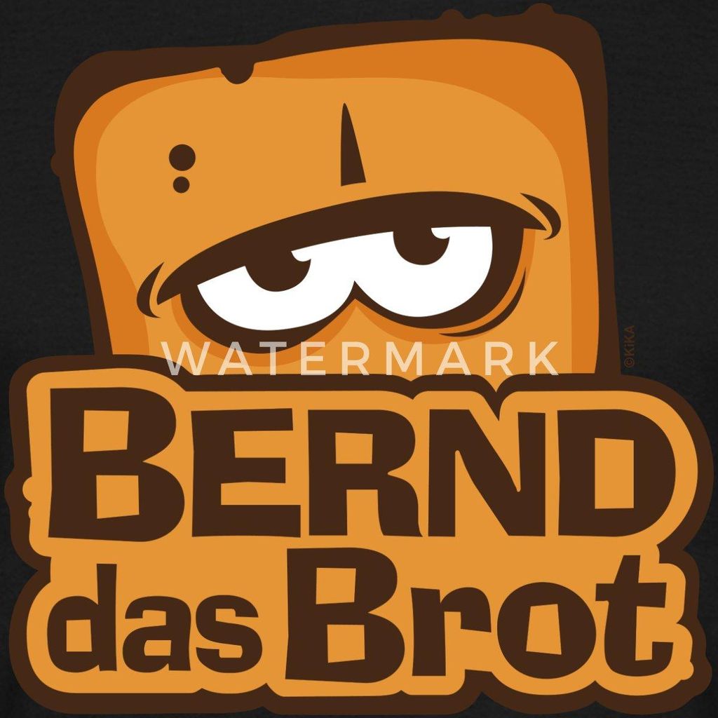 Spreadshirt Bernd Das Brot Logo Männer T-Shirt, 4XL, Schwarz