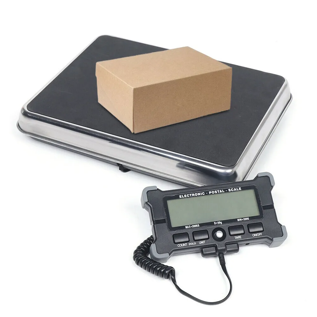 Pèse-colis plateforme 200kg graduation 50g professionnelle avec USB