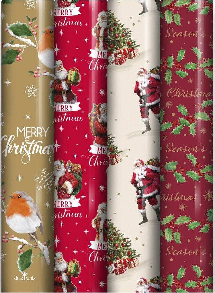 Weihnachtsgeschenkpapier-Sortiment – ​​Geschenkpapier für Produktbild 