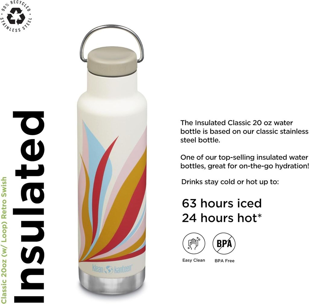 Klean Kanteen Classic VI Thermo Trinkflasche Retro-Sweet 592 ml