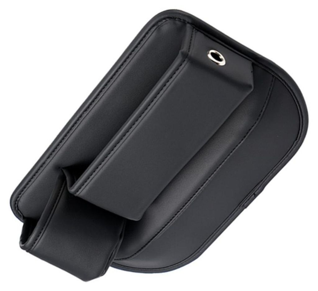 INF Sitzspalt-Box Fahrer und Beifahrer Faux-Leder 20cm x30cm x5cm Schwarz