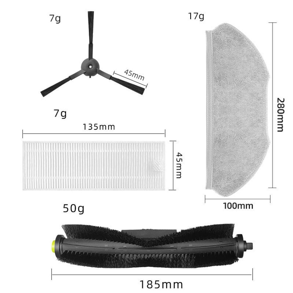 Rullo HEPA Filtro Laterale Parti Di Ricambio Per Qihoo 360 S10 X100 Max Robot Aspirapolvere 87936821