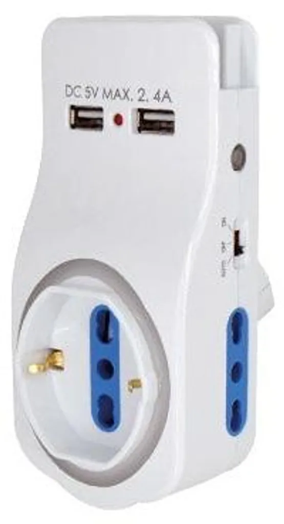 Multiprise 3 prises fini les câbles emmêlés avec support smartphone USB