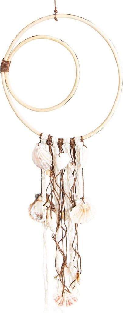 Dekokranz maritim aus Holz & Muscheln Mobile 25 x 58 cm