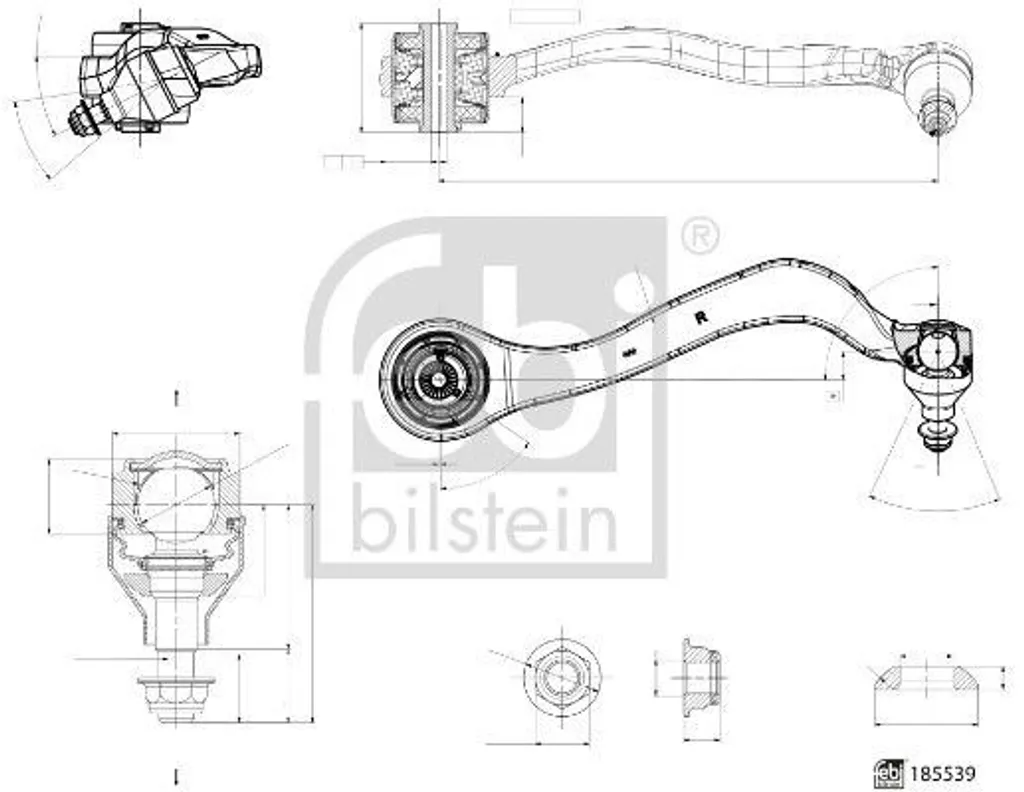 Triangle de suspension FEBI 185539 pour essieu avant de voiture
