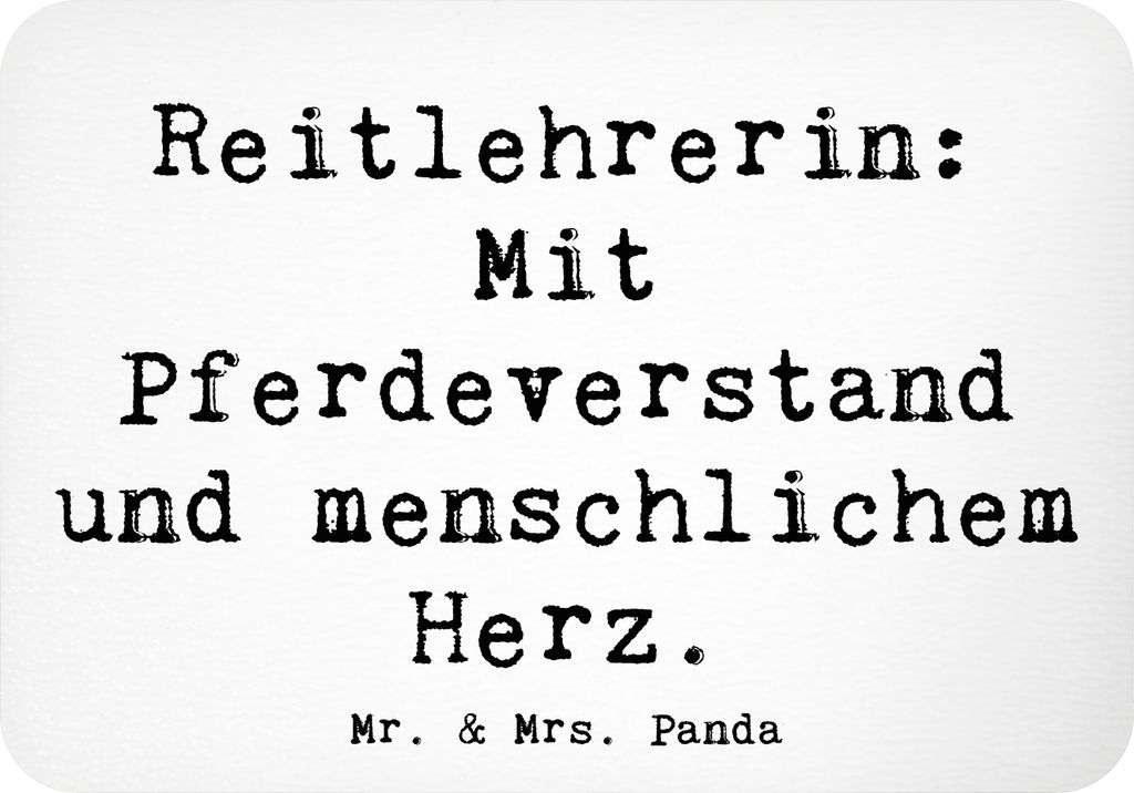 Mr. & Mrs. Panda Kühlschrankmagnet Spruch Reitlehrerin Herz - Weiß - Geschenk, magnet, whiteboardmagnet, Pferdeliebhaberin, Berufe, pferdefreundl...