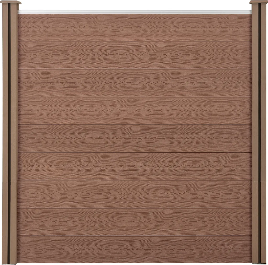 Panneau de Clôture Occultant WPC 180x180 cm avec Kit de Fixation Complet - 2