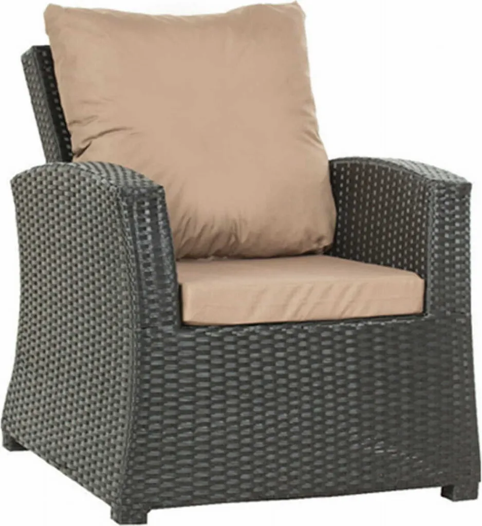 Set 4 Cuscini Ricambio Poltrona Rattan 56x52x7 - Alta Densità Beige - 7