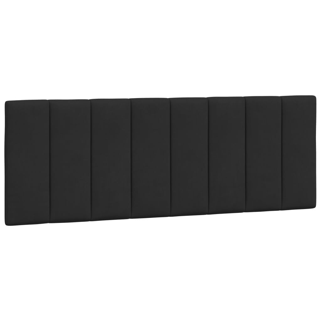 Kopfteil-Kissen "Hanko" Schwarz 140 cm Samt