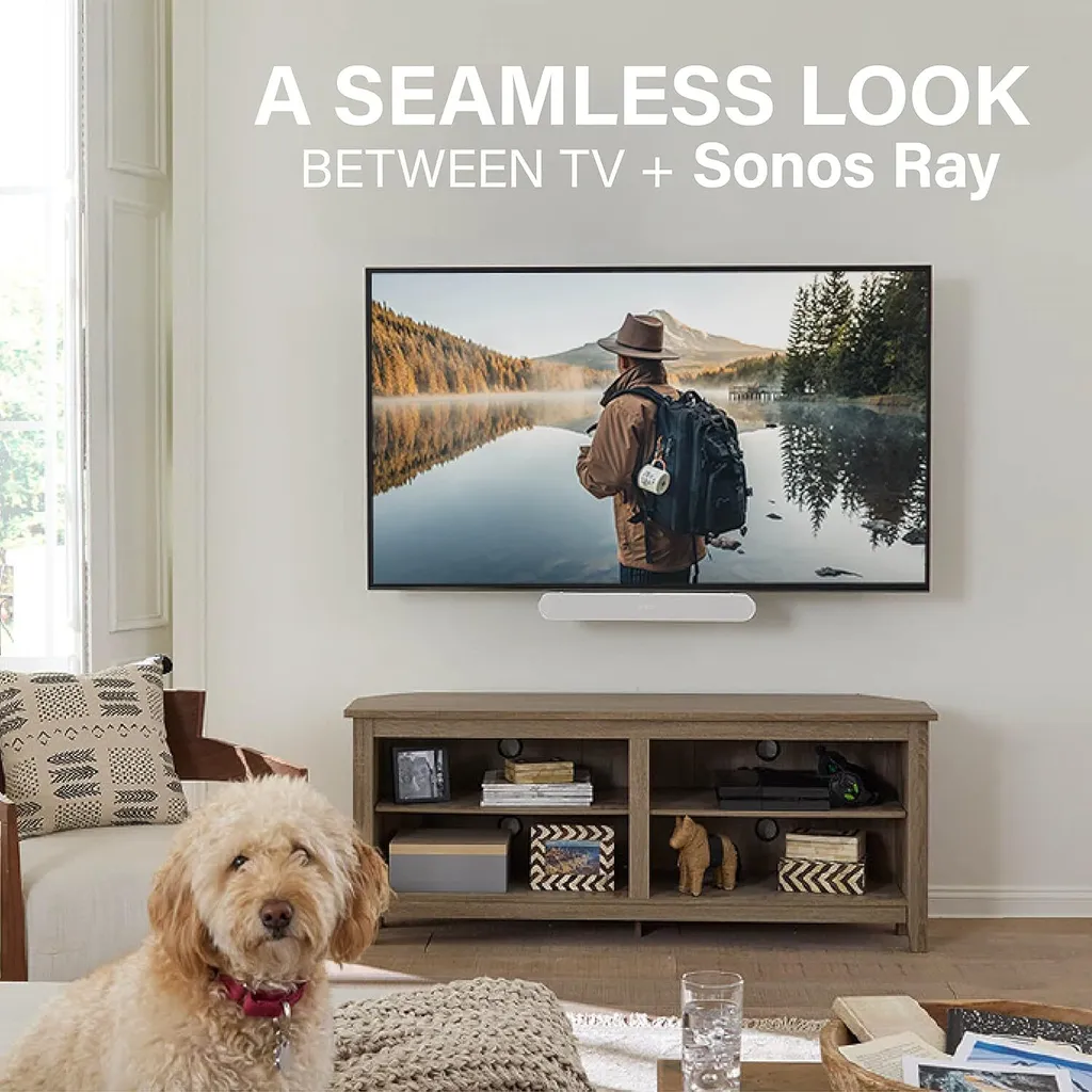 Supporto Sonos Ray SANUS Nero - Rendi la tua TV sicura e ordinata - 6