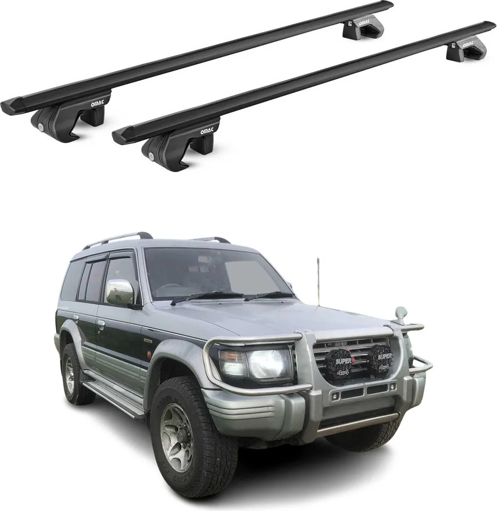 Viaggia Sicuro: Portapacchi Pajero V20 5p 91-99 Alluminio Nero ABE - 11