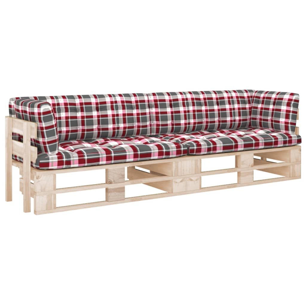The Living Store 2-Sitzer-Palettensofa mit Kissen Imprägniertes Kiefernholz