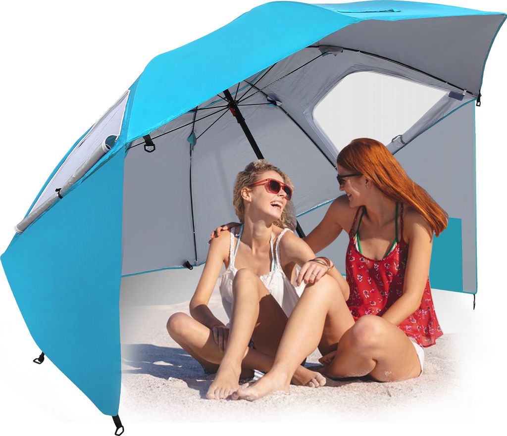 Parasol de plage Clanmacy 210 cm Protection UV 50+ Image du produit 