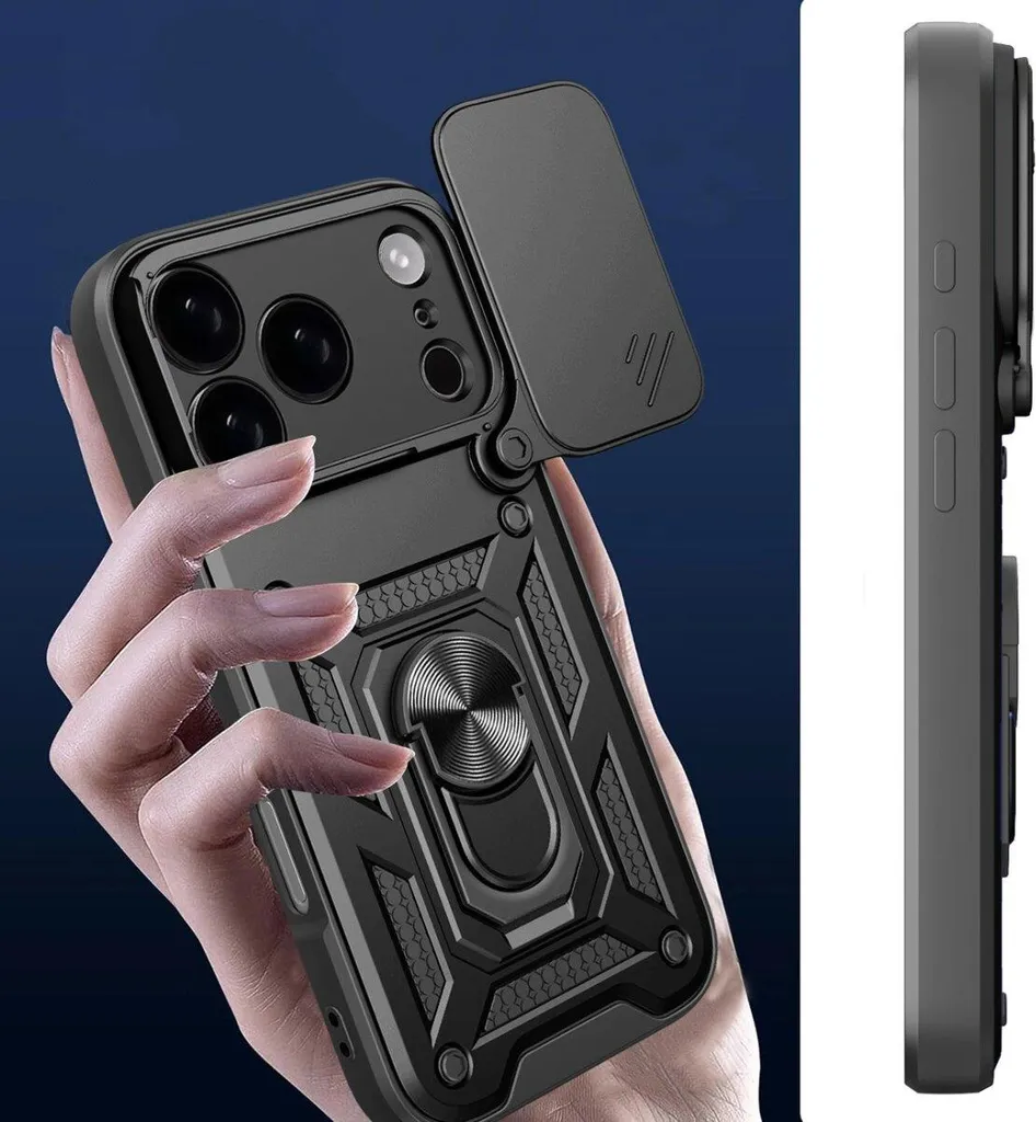 Custodia iPhone 17 Pro Max Antiurto Hybrid Armor con Copri Camera