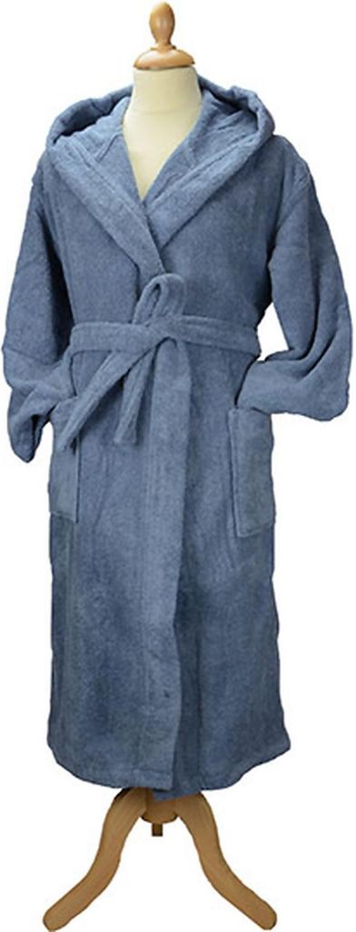 A&R 026.50 | Herren Bademantel mit Kapuze Bathrobe with Hood - Farbe: Jeans Blue - Größe: 3XL