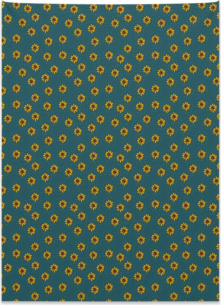 Abakuhaus Sonnenblume Wandteppich, Kinder Natur Kindergarten Stil aus Weiches Mikrofaser Stoff Kein Verblassen Klare Farben Waschbar, 110 x 150 cm,...