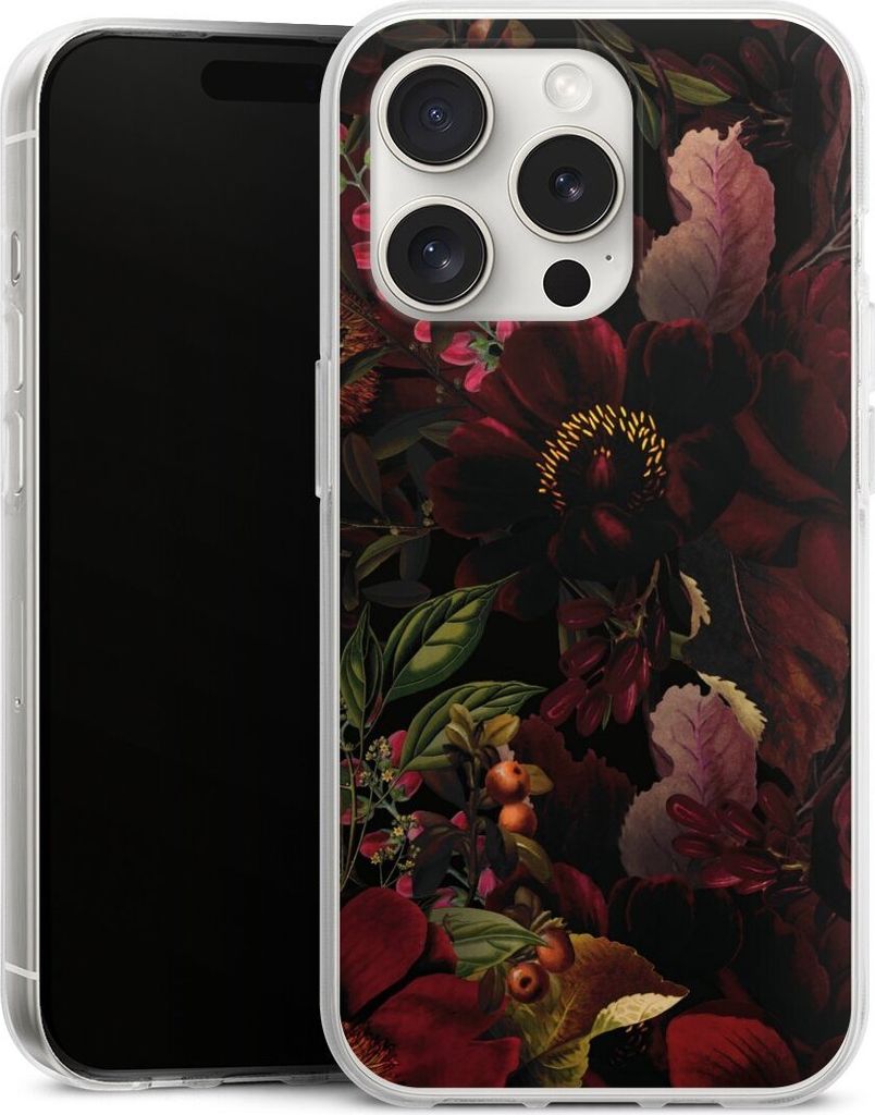 DeinDesign Handyhülle für Apple iPhone 15 Pro Silikon Hülle Case Smartphone Schutzhülle Blumen Utart Wiese