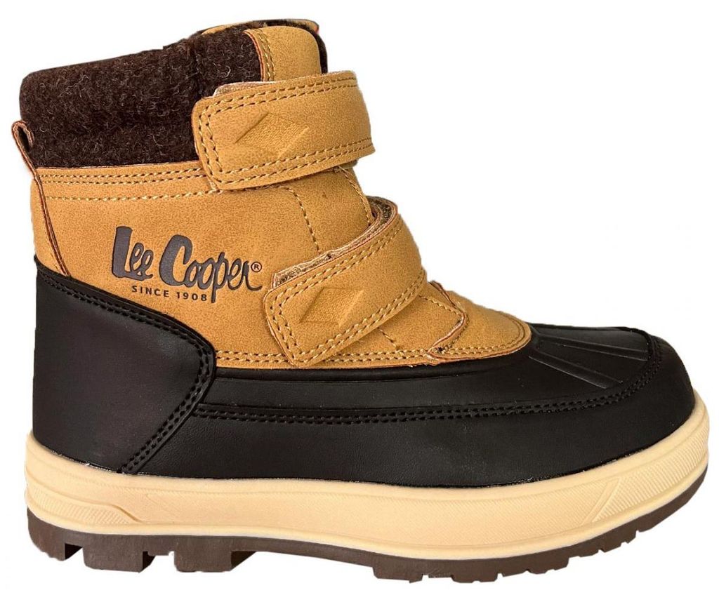 Lee Cooper - Logo Wanderstiefel für Kinder PP11551 (34 EU) (Braun/Schwarz/Gelb)