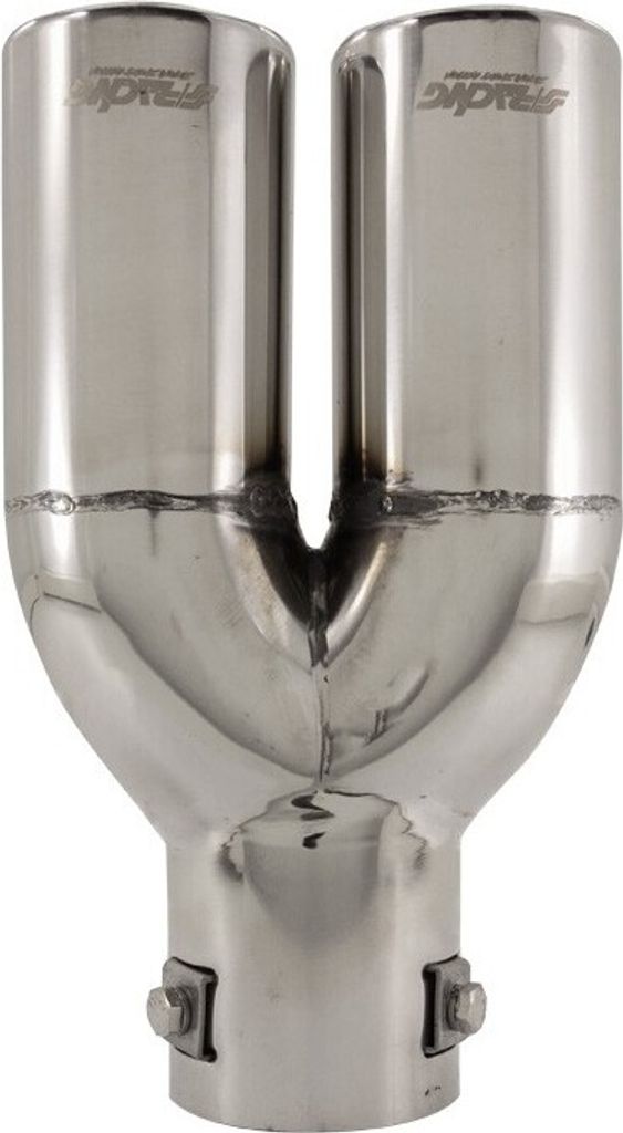 Simoni Racing TRX/77 Auspuffblende Endrohr Blende Ø63mm 220mm Rund V-Form Edelstahl