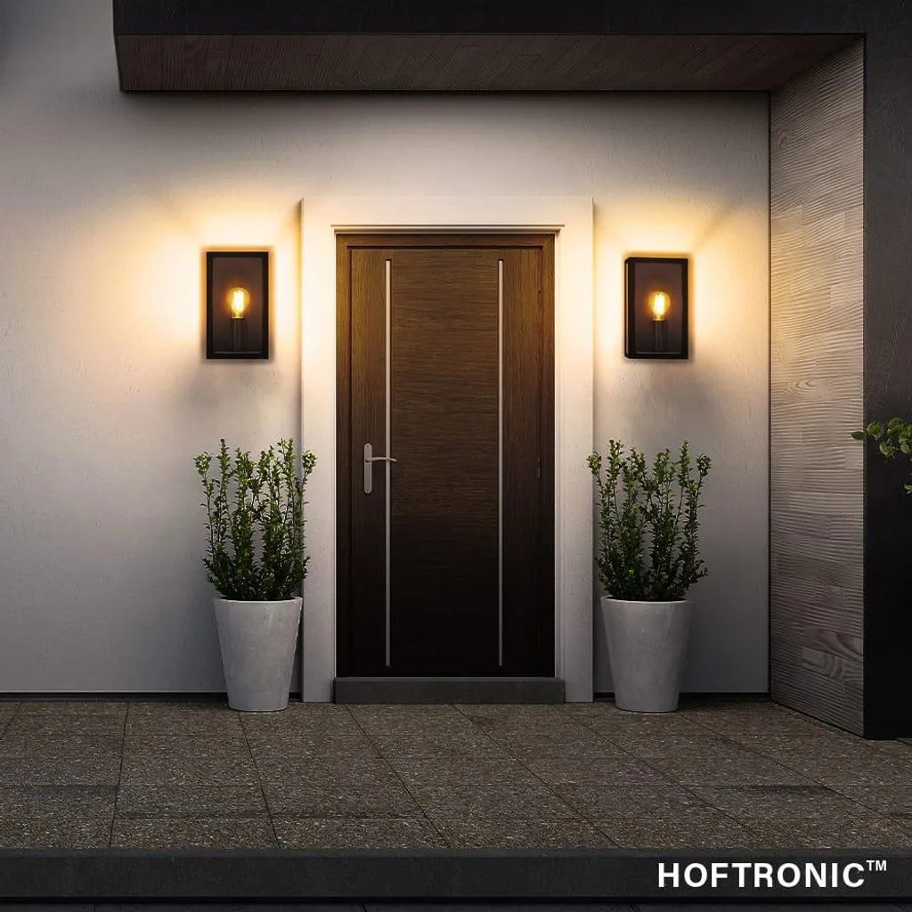Applique murale LED 8W IP44 E27 Noir Dimmable HOFTRONIC pour extérieur - 5