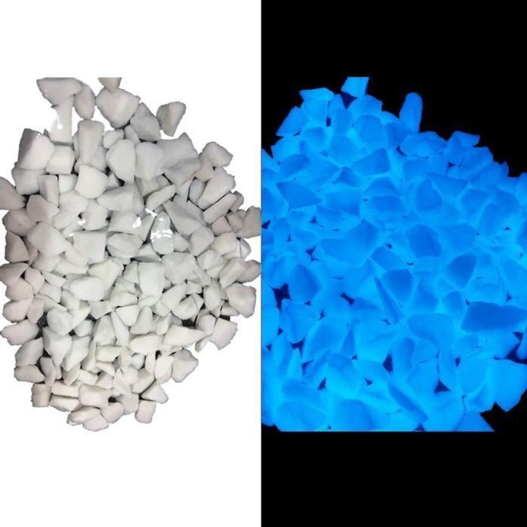 Leuchtende Steine, dekorative Kieselsteine, zur Verwendung in Aquarien, Terrarien, Gärten, Wegen, Rasenflächen und Teichen (1 kg)