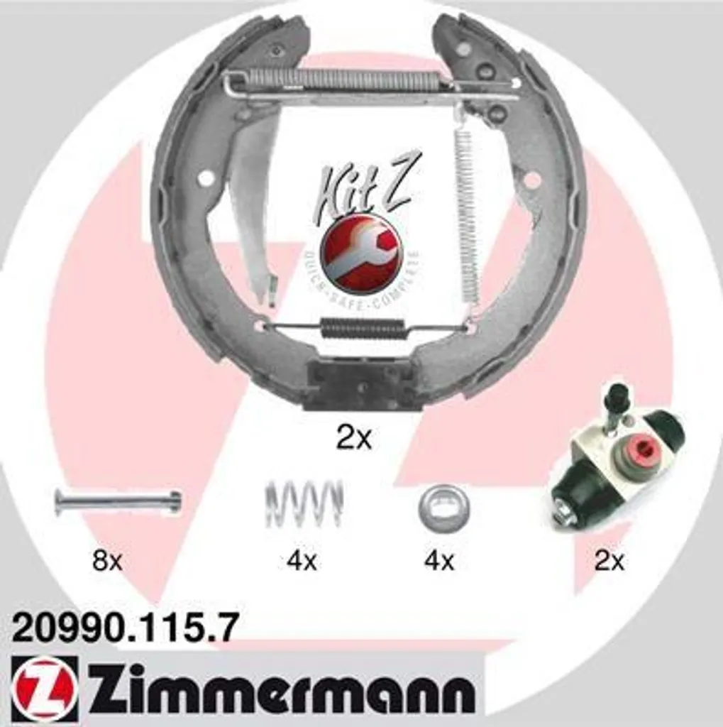 Mâchoires de frein 1J0698525 ZIMMERMANN qualité OE haute performance VAG