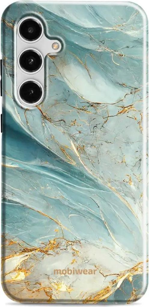 Handyhülle für Galaxy S24 FE, Mobiwear Elite Pro, Adern des Azur