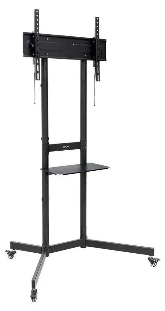 Support TV sur Pied en Acier Noir VESA 600x400 pour Écran LED et LCD