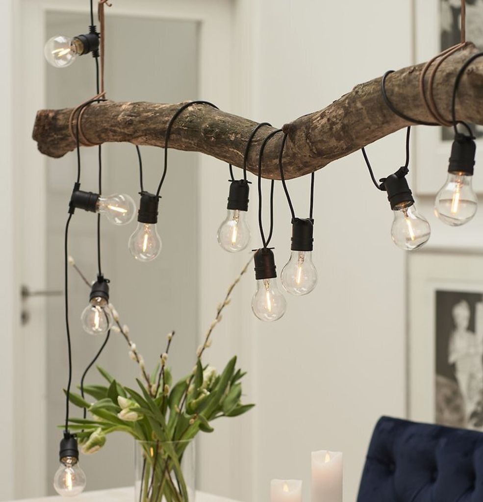 Sirius Biergartenlichterkette Tobias Starter Set 10 LED klar außen 4,5 m schwarz