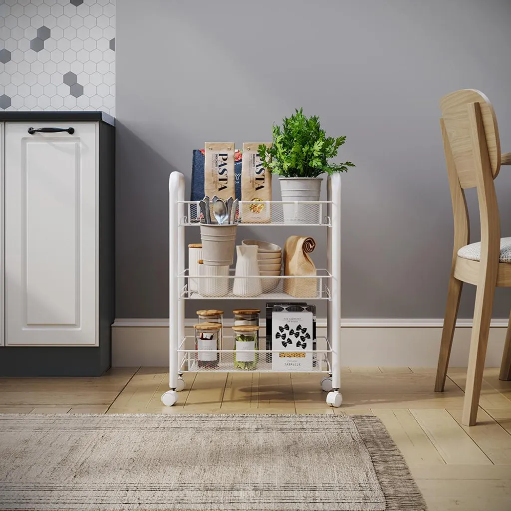 Vicco Tarro Carrello Salvaspazio Bianco 45x64 cm | Organizzazione Casa