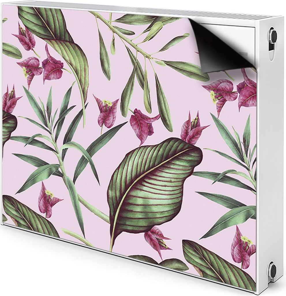 Magnet Verkleidung Abdeckung Heizkörperabdeckung Heizkörperabdeckung 100x60 cm - Pinke Blumen