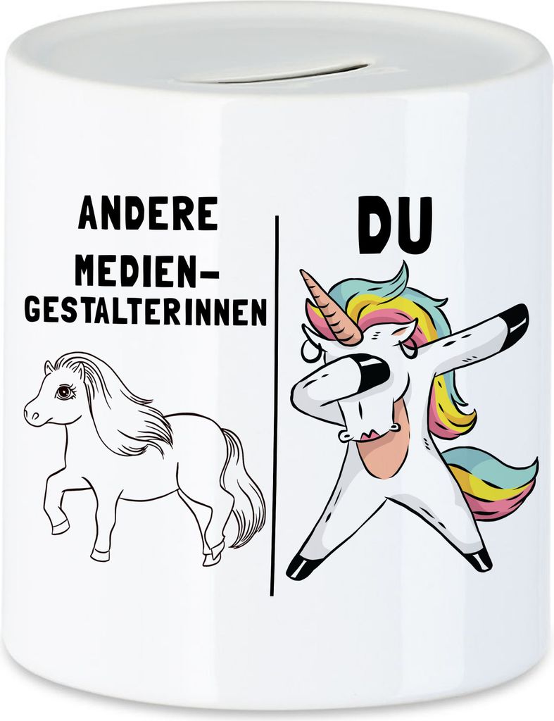 Andere Mediengestalterinnen Du Spardose Pferd Einhorn Humor Lustig Unicorn Geschenk Apotheke