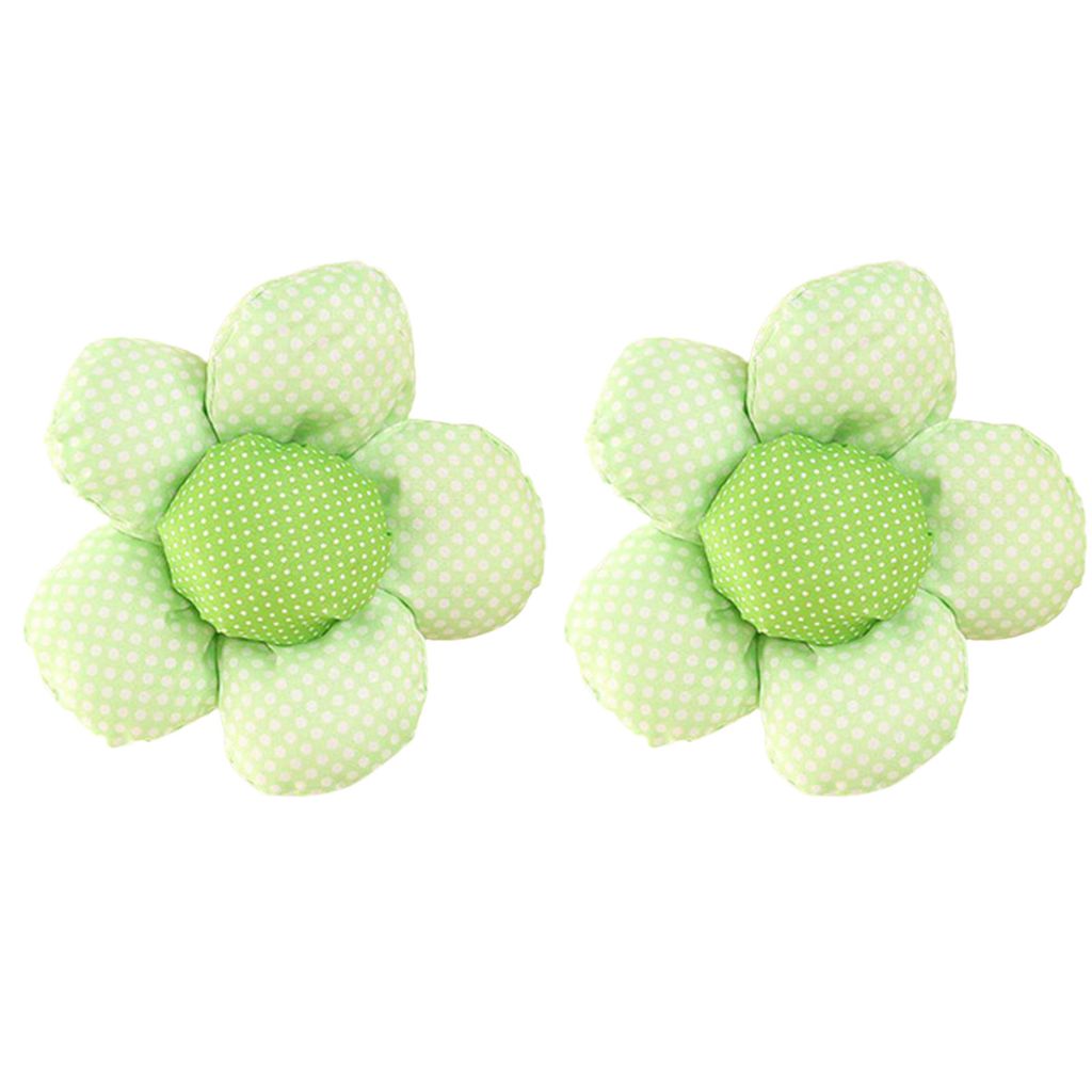 2pcs Vorhanghalter handgefertigt wiederverwendbares Baumwollhaus Schöne Stoff Blumenvorhang Krawatten Fensterbehandlung-Grün