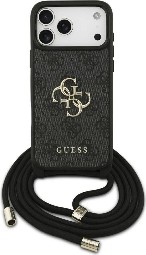 Etui Guess 4G Big Logo Cord Stap Crossbody Na Iphone 17 Pro Max - Czarne