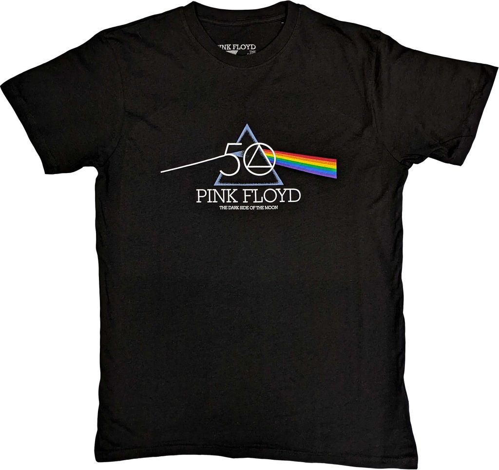 Pink Floyd - "50th" T-Shirt für Herren/Damen Uni RO4461 (S) (Schwarz)