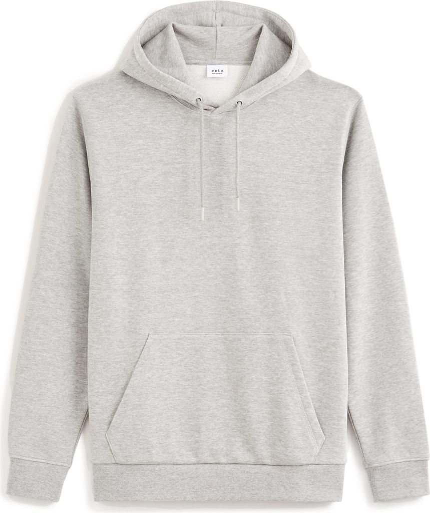 Celio Herren Hoodie Fesix mit Kordelzug-Kapuze und geräumiger Kängurutasche, Größe S