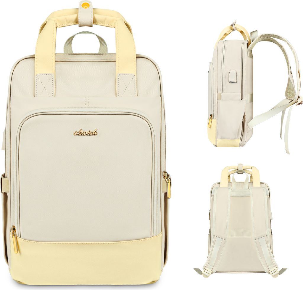 OKWISH Rucksack Damen Klein, Wasserdicht Cityrucksack Handtasche 2 in 1 mit USB Ladeanschluss, Mini Tasche Daypack Backpack Women Elegant für Frei...