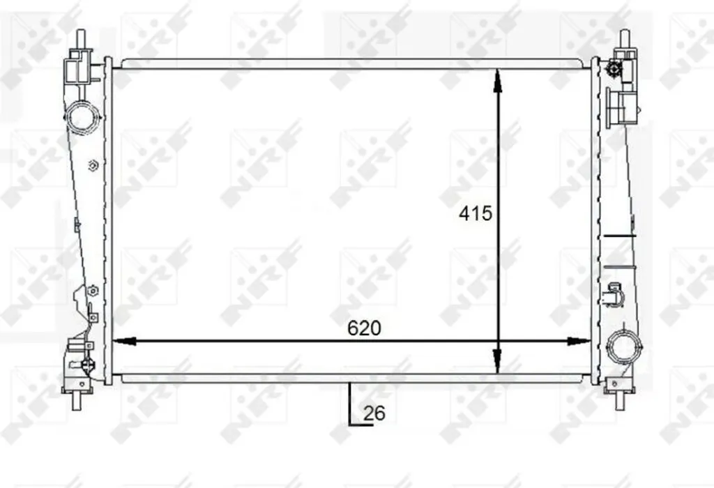 Radiateur de refroidissement pour Corsa D S07 - NRF 59084 OE 1300337