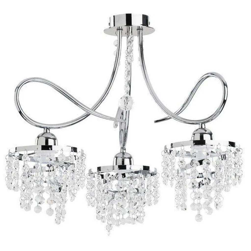 Lustre en cristal DIANA Alfa ALF18993, suspension 3 lumières E14 10W