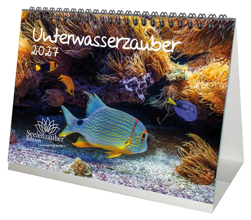 Unterwasserzauber DIN A5 Tischkalender für 2027 Unterwasser - Seelenzauber