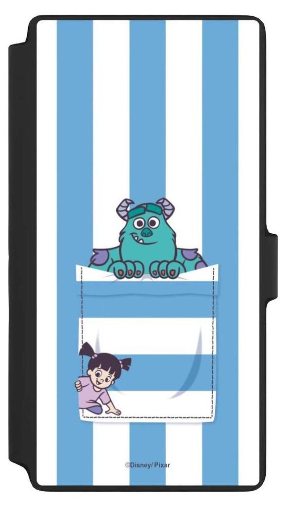 NIVOCASE Klapphülle für Samsung Galaxy S22 Ultra Handyhülle aus Kunst Leder NIVOflip schwarz Disney Pixar Fanartikel Die Monster AG